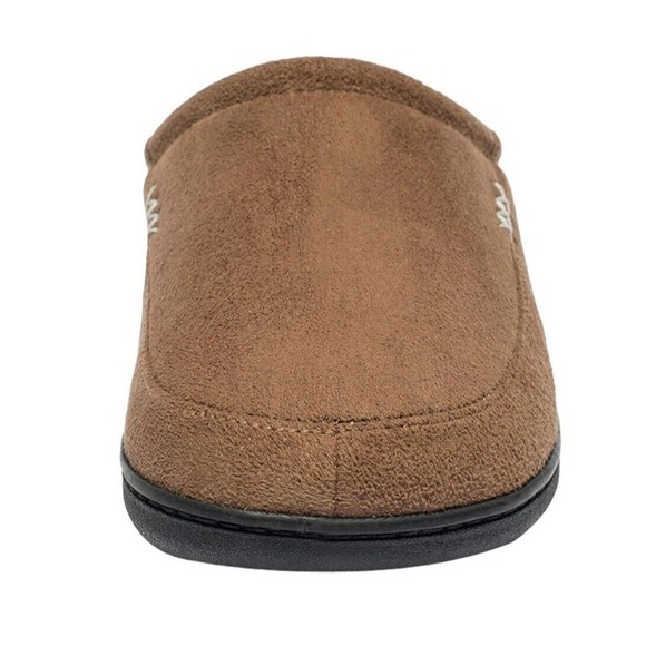Mens Warm Slip On Sz 47/48 Lined Outdoor Indoor Slipper Memory Foam Suede Plush - Picture 7 of 9